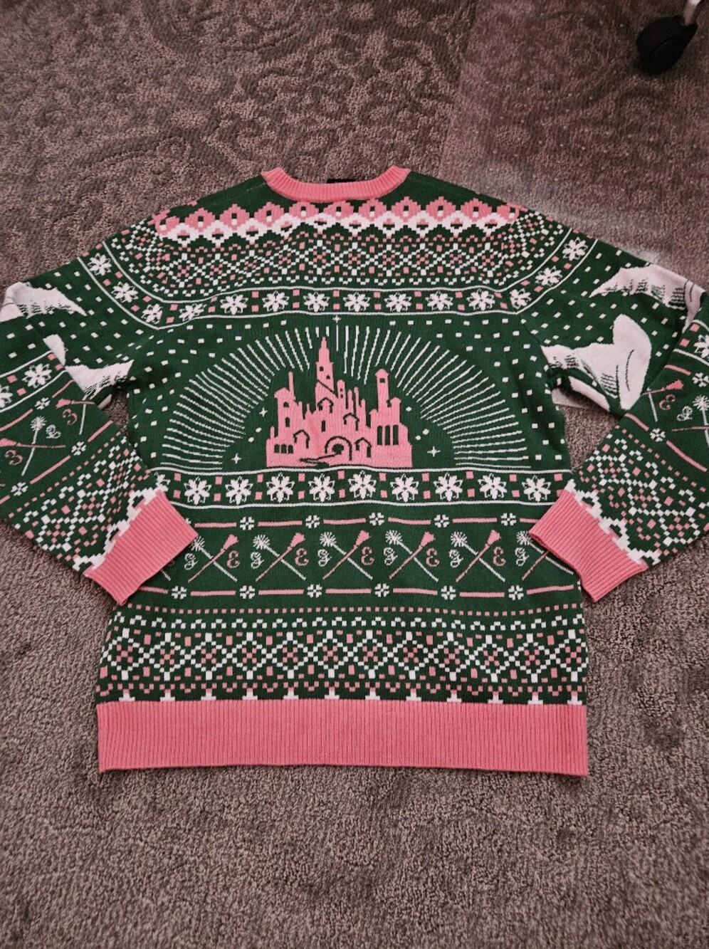 Wicked Adult Glinda and Elphaba Knit Ugly Sweater for Christmas Sz L - Picture 4 of 4